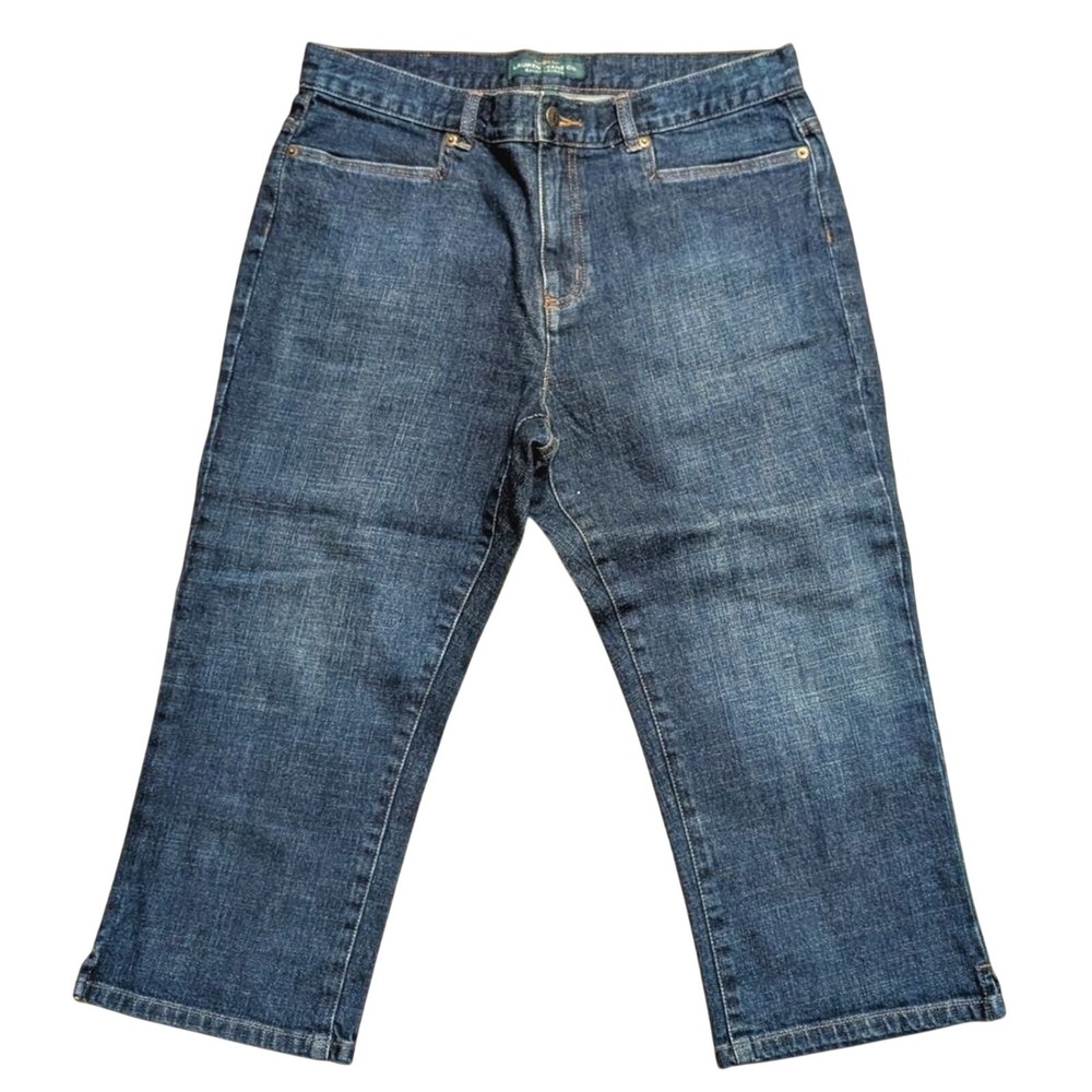 Lauren Ralph Lauren Jeans Co Womens 12 Dark Wash Classic Midcalf Cropped Jeans
